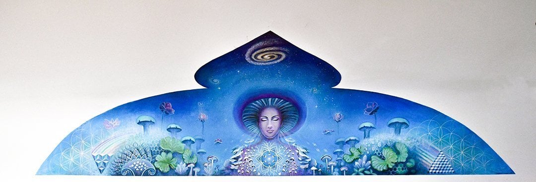 Mushroom Cafe mural by Krystleyez