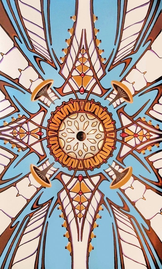 Mushroom Cafe mural by XAVI